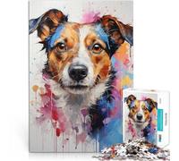 Puzzle da 2000 pezzi per adulti ritratto di cane ad acquerello Vacanza a casa: uccidere il tempo Collezione di artisti, Belle arti 70x100cm