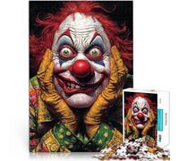 Puzzle da 2000 pezzi per adulti Ritratto di clown inquietante Fatto di cartone per età pari o superiore a 14 anni Giocattoli stimolanti È ideale come regalo per tutta la famiglia misurare：70x100cm