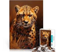 Puzzle da 2000 pezzi per adulti Ritratto di ghepardo Antistress Vacanza in patria Uccidere il tempo Migliorare l'amore tra le coppie 70x100cm