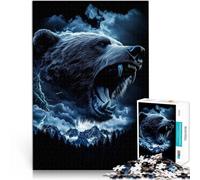 Puzzle da 2000 pezzi per adulti Ruggito dell'orso grizzly giochi divertenti per famiglie Attività divertenti a casa, regali di compleanno, regali di viaggio, 70x100cm