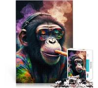 Puzzle da 2000 pezzi per adulti Scimmia della marijuana Giocattolo educativo per l'apprendimento Gioco educativo per compleanno e Natale 70x100cm