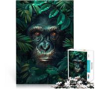 Puzzle da 2000 pezzi per adulti Scimpanzé nella giungla tropicale Analisi e logica Decorazione murale Regali unici per compleanno e Natale 70x100cm