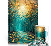 Puzzle da 2000 pezzi per adulti Sentiero della foresta dorata Sfida di gioco educativo giocattolo Giocattoli per la decorazione della casa 70x100cm