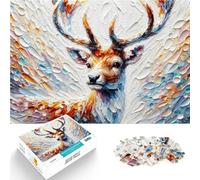 Puzzle da 2000 pezzi per adulti Stag Light Giocattoli che creano dipendenza e sfidano l'intelligenza del cervello Un'opera d'arte 70x100cm