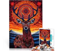 Puzzle da 2000 pezzi per adulti Stile artistico dei cervi Allena il tuo cervello e le tue mani offerte come regali per tutta la famiglia 70x100cm