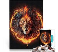 Puzzle da 2000 pezzi per adulti Testa di leone di fuoco Giocattoli per l'intrattenimento in famiglia Migliorare l'amore tra le coppie 70x100cm