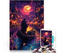 Puzzle da 2000 pezzi per adulti Traghettatore degli Inferi Fatto di cartone per 14+ Adatto alle coppie Attività divertenti da fare a casa, regali di compleanno, regali di viaggio misurare：70x100cm