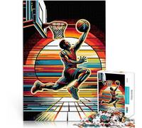 Puzzle da 2000 pezzi per adulti Tramonto di basket in stile pop art Gioco di famiglia per e con poster abbinato e foglio di quiz 70x100cm