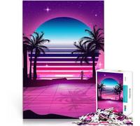Puzzle da 2000 pezzi per adulti Tramonto rosa sognante retrò Giocattoli per l'intrattenimento in famiglia Decorazione della casa 70x100cm