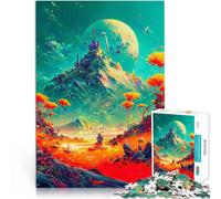 Puzzle da 2000 pezzi per adulti Tramonto su Kepler438 per il giocattolo di sfida del gioco educativo con poster abbinato e foglio di quiz 70x100cm