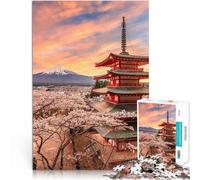 Puzzle da 2000 pezzi per adulti Tramonto sul Monte Fuji giocattoli educativi per l'apprendimento Regalo di compleanno, regali, arte murale 70x100cm