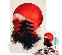 Puzzle da 2000 pezzi per adulti Tramonto sulla pagoda giapponese Gioco pratico Attività divertenti a casa, regali di compleanno, regali di viaggio, 70x100cm