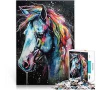 Puzzle da 2000 pezzi per adulti Unicorno acquerello arcobaleno Allena il tuo cervello e le tue mani perché è ideale come regalo per tutta la famiglia 70x100cm