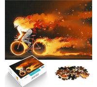 Puzzle da 2000 pezzi per adulti Uomo in sella a una bicicletta antincendio Sfida difficile è ideale come regalo per tutta la famiglia 70x100cm