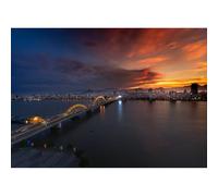 Puzzle da 2000 pezzi per adulti, vista panoramica della città all'alba