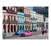 Puzzle da 2000 pezzi per adulti, vista urbana dall'Avana a Cuba, con edifici in stile coloniale e auto d'epoca vintage, gioco e giocattolo puzzle