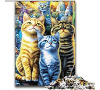 Puzzle da 2000 pezzi "Quattro gatti" per adulti e ragazzi, modelli da assemblare, attività divertenti da fare a casa, regalo di compleanno, regalo da viaggio (70x100cm)
