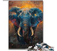 Puzzle da 2000 pezzi raffigurante un elefante dipinto a olio, per adulti e adolescenti, per ammazzare il tempo durante le vacanze e migliorare l'amore tra coppie (70x100cm)