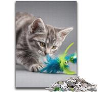 Puzzle da 2000 pezzi raffigurante un gatto che gioca a volano, ideale come regalo per adolescenti, giocattolo educativo intellettuale decompressivo, ottimi regali e giocattoli (70x100cm)