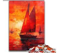 Puzzle da 2000 pezzi raffigurante una barca a vela, dipinto a olio, per adulti e ragazzi, perfetto per le serate di gioco, giocattolo colorato da regalare a casa (70x100cm)