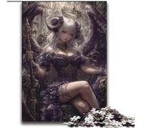 Puzzle da 2000 pezzi raffigurante una giovane ragazza angelo demoniaco, per adulti e adolescenti, antistress, regalo divertente per trascorrere il tempo in casa (70x100cm)