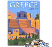 Puzzle da 2000 pezzi raffiguranti Atene, Grecia, per adulti, come regalo per sfida educativa, giocattolo, regalo di compleanno, regali, arte murale 2000 pezzi (70x100cm)