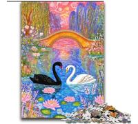 Puzzle da 2000 pezzi raffiguranti cigni bianchi e neri, per adolescenti, come gioco educativo, come sfida, come regalo di compleanno, come decorazione murale (70x100cm)