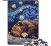 Puzzle da 2000 pezzi raffiguranti il cielo notturno dell'orso bruno, regali per adolescenti, attività divertenti per la famiglia a casa, regalo di compleanno, regali da viaggio (70x100cm)