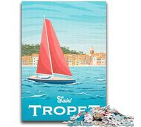 Puzzle da 2000 pezzi raffiguranti paesaggi urbani e spiagge in Francia, ideali come regalo per adulti, un'offerta stimolante e difficile da realizzare per tutta la famiglia, 2000 pezzi (70x100cm)