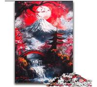 Puzzle da 2000 pezzi sul Monte Fuji, Giappone, per adolescenti e adulti, antistress, per ammazzare il tempo durante le vacanze, con poster abbinato e foglio di quiz (70x100cm)