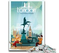 Puzzle da 2000 pezzi sulla storia dei viaggi a Londra per adolescenti, adatto a bambini dai 14 anni in su, ideale come regalo per tutta la famiglia, 2000 pezzi (70x100cm)