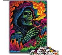 Puzzle da 2000 pezzi Teschio di fumo, per età 14+, decorazione da parete, compleanno e Natale (70x100cm)