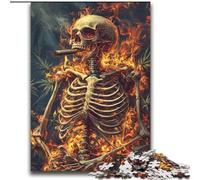 Puzzle da 2000 pezzi "Teschio di Fuoco" per adulti e adolescenti, per ammazzare il tempo durante le vacanze e migliorare l'amore tra coppie (70x100cm)