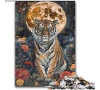 Puzzle da 2000 pezzi "Tiger Under The Moon" per adulti, regali, giocattoli, giochi educativi, lista dei desideri antistress con Babbo Natale (70x100cm)