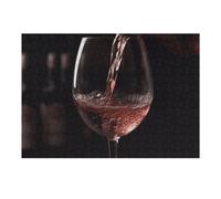 Puzzle da 300 pezzi con versamento di vino, puzzle personalizzati in legno per adulti, foto puzzle arte da appendere alla parete, decorazione per compleanno, matrimonio, San Valentino, anniversario
