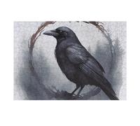 Puzzle da 300 pezzi di corvo nero, puzzle personalizzato in legno per adulti, foto puzzle arte da appendere alla parete, decorazione per compleanno, matrimonio, San Valentino, anniversario