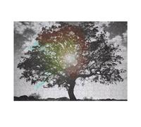 Puzzle da 300 pezzi di puzzle artistici ad albero puzzle personalizzati in legno per adulti foto puzzle arte da appendere alla parete decorazione per compleanno, matrimonio, San Valentino