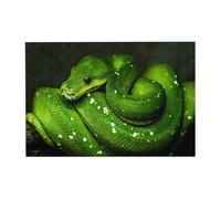 Puzzle da 300 pezzi di serpente verde rettile per adulti - Puzzle in legno per adulti e anziani
