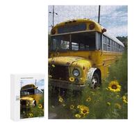 Puzzle da 300 pezzi per adolescenti, autobus della vecchia scuola, adolescenti, puzzle, giocattoli fai da te, decorazione da parete, aiuta l'esercizio cerebrale, 300 pezzi
