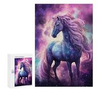 Puzzle da 300 pezzi per adolescenti, cavallo spaziale, criniera lunga, puzzle, giocattoli fai da te, decorazione da parete, aiuta l'esercizio cerebrale, 300 pezzi