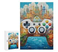 Puzzle da 300 pezzi per adolescenti Fantasy Game Controller Artwork-5 puzzle per adulti gioco di pensiero, allenamento della memoria, interazione genitore-figlio, 300 pezzi