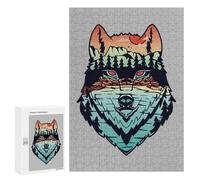 Puzzle da 300 pezzi per adolescenti, lupo, paesaggio selvaggio, adolescenti, giocattoli fai da te, decorazione da parete, aiuta l'esercizio cerebrale, 300 pezzi