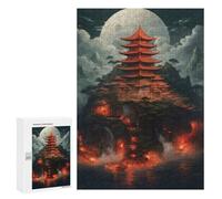 Puzzle da 300 pezzi per adolescenti Mystical Night Giappone, puzzle per adolescenti, giocattoli fai da te, decorazione da parete favorisce l'allenamento del cervello, 300 pezzi