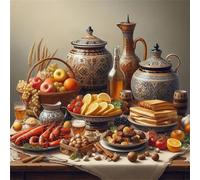 Puzzle da 300 pezzi per Adulti e Bambini, puzzle Impossibili 300 pezzi, Jigsaw puzzles adulti E famiglie, Gioco Impegnativi, Regalo per Amore e Amico(35x35cm,Cibo in vaso di terracotta)