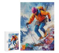 Puzzle da 300 pezzi per adulti scalatore sulla montagna puzzle giocattolo decorazione della parete analisi e logica impegnativa per completare 300 pezzi