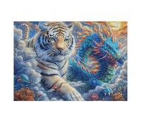 Puzzle Da 300 Pezzi Per Adulti Tiger Vs Dragon 300 PCS 40x28cm Opera D'Arte Decorazione Murale Decorazione Personalizzata Unica Per Soggiorno Camera Regalo