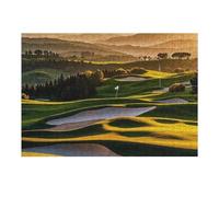Puzzle da 300 pezzi, puzzle da golf, parco vacanze, alberi, tramonto, colline e valle, puzzle personalizzati in legno per adulti, foto puzzle arte da appendere alla parete decorazione per compleanno