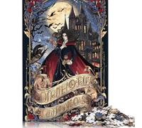 Puzzle da 300 pezzi "Vampire Chronicles Moonlit Legends", puzzle quadrati in legno creativi per adulti, regali di Natale, 300 pezzi (40x28 cm)
