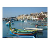 Puzzle da 3000 pezzi, marsaxlokk Bay Malta barche colorate puzzle, decorazione per la casa