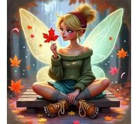 Puzzle da 35 Pezzi per Adulti Ragazze con le ali d'autunno 30x30cm, puzzle adulti 35 pezzi, DIY puzzles Impossibili Qualità Superiore Multicolore, Puzzles Decorazione Perfetta